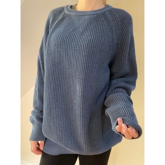 Aritzia Sweaters - INDILUXE Korea Indigo Cotton Knit Sweater S